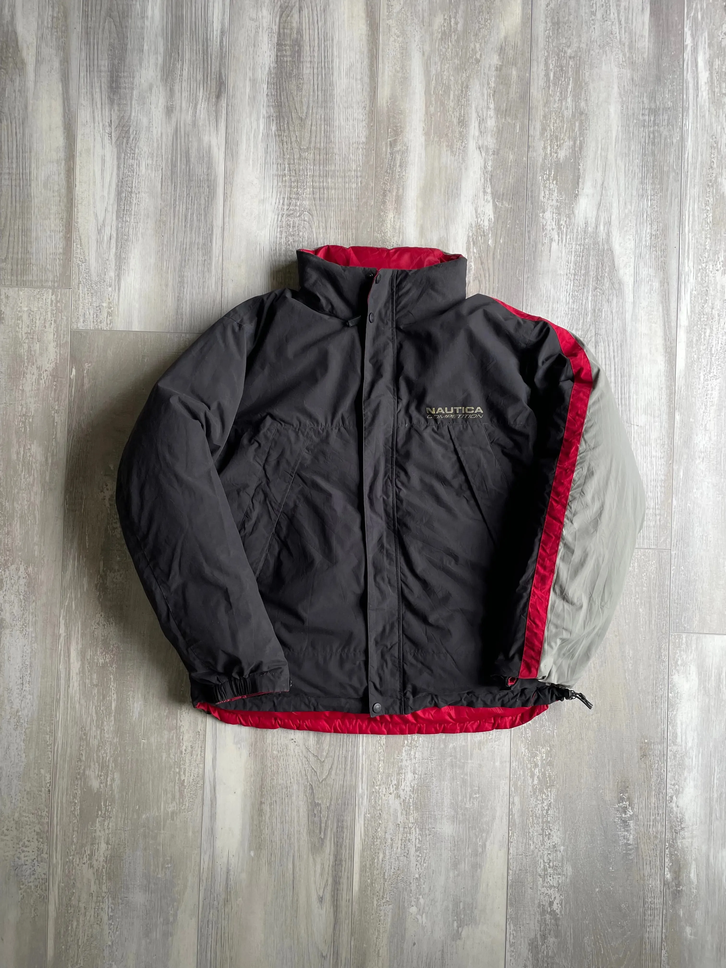 1990's Nautica Competition Reversible Puffer Jacket - L