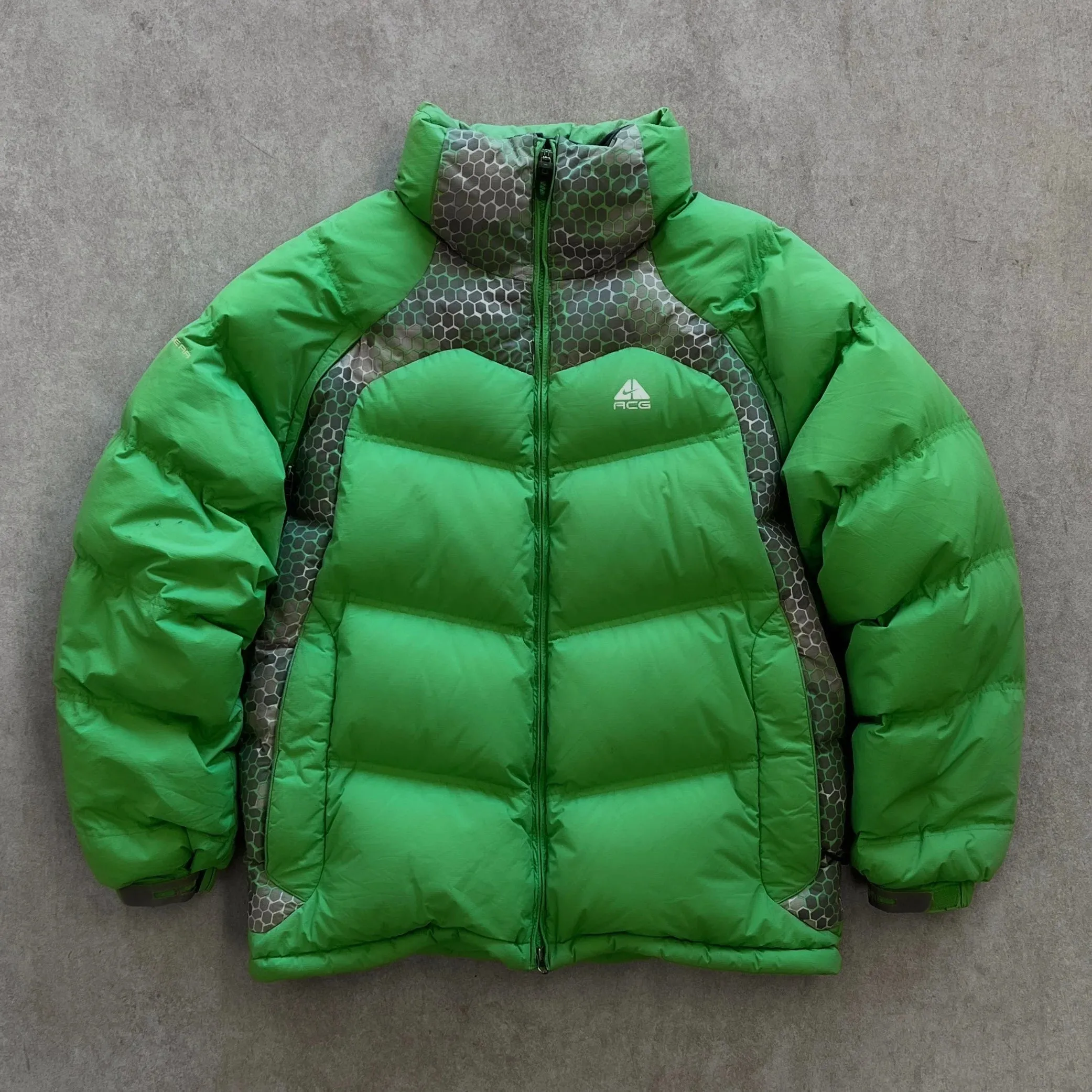 1990s Nike ACG Neon Green Puffer Jacket - L