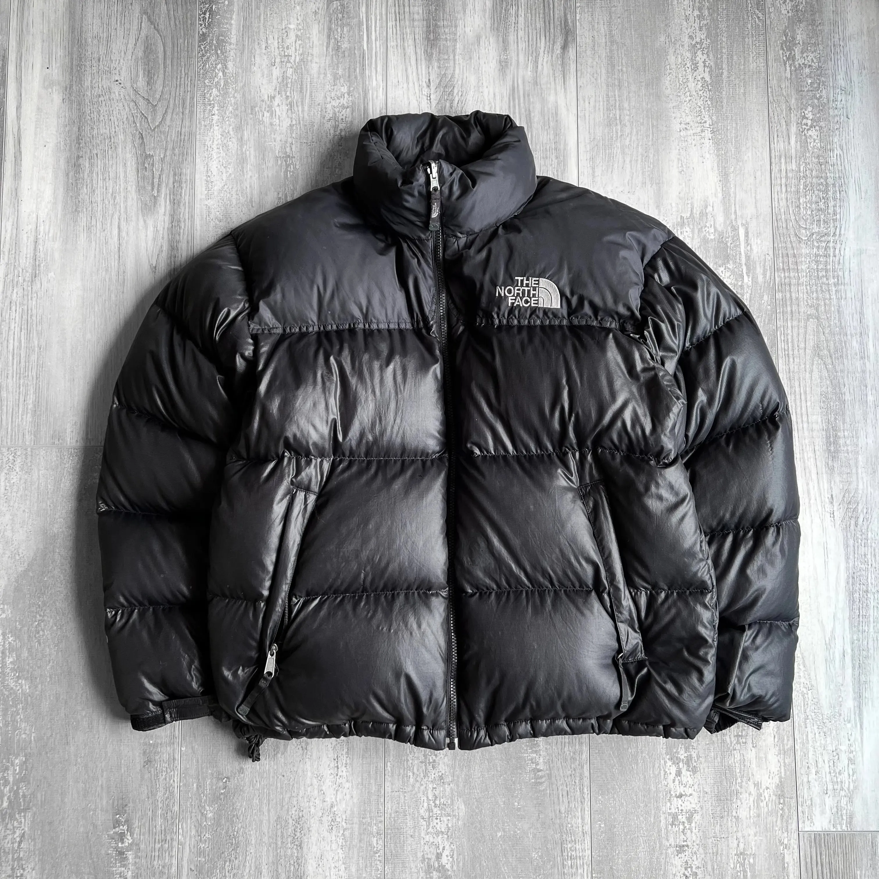 1990s The North Face Jacket Nuptse 700 Black Puffer Jacket - L