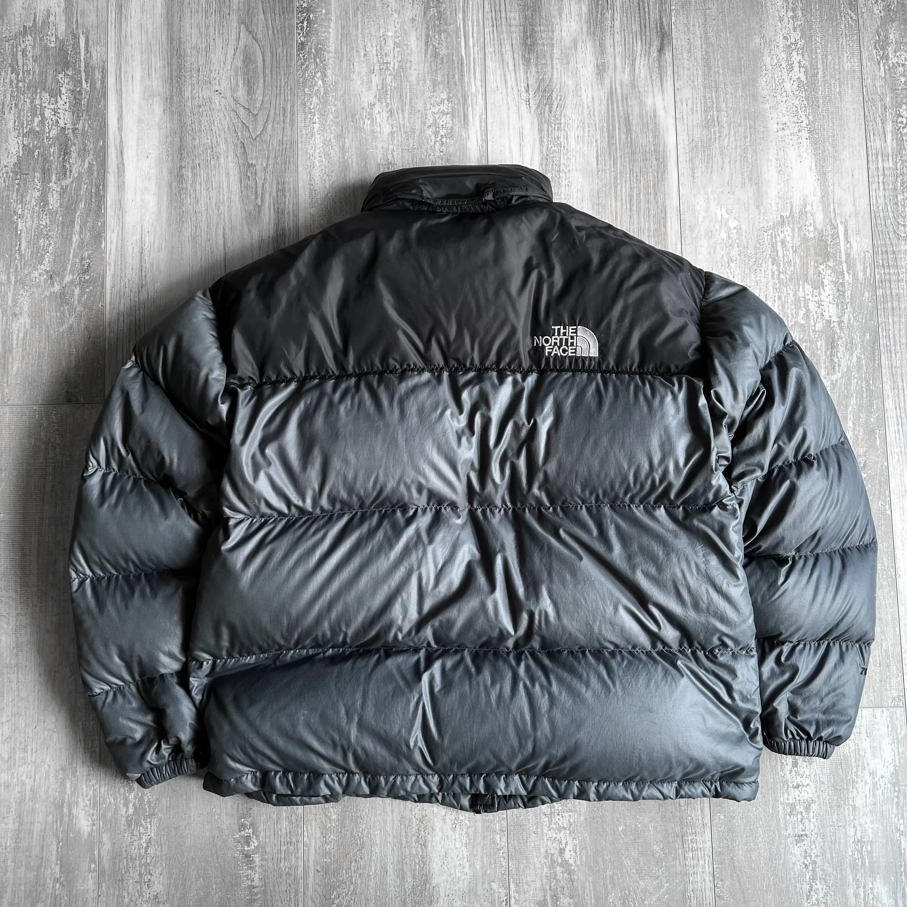 1990s The North Face Nuptse 700 Grey Puffer Jacket - XXL