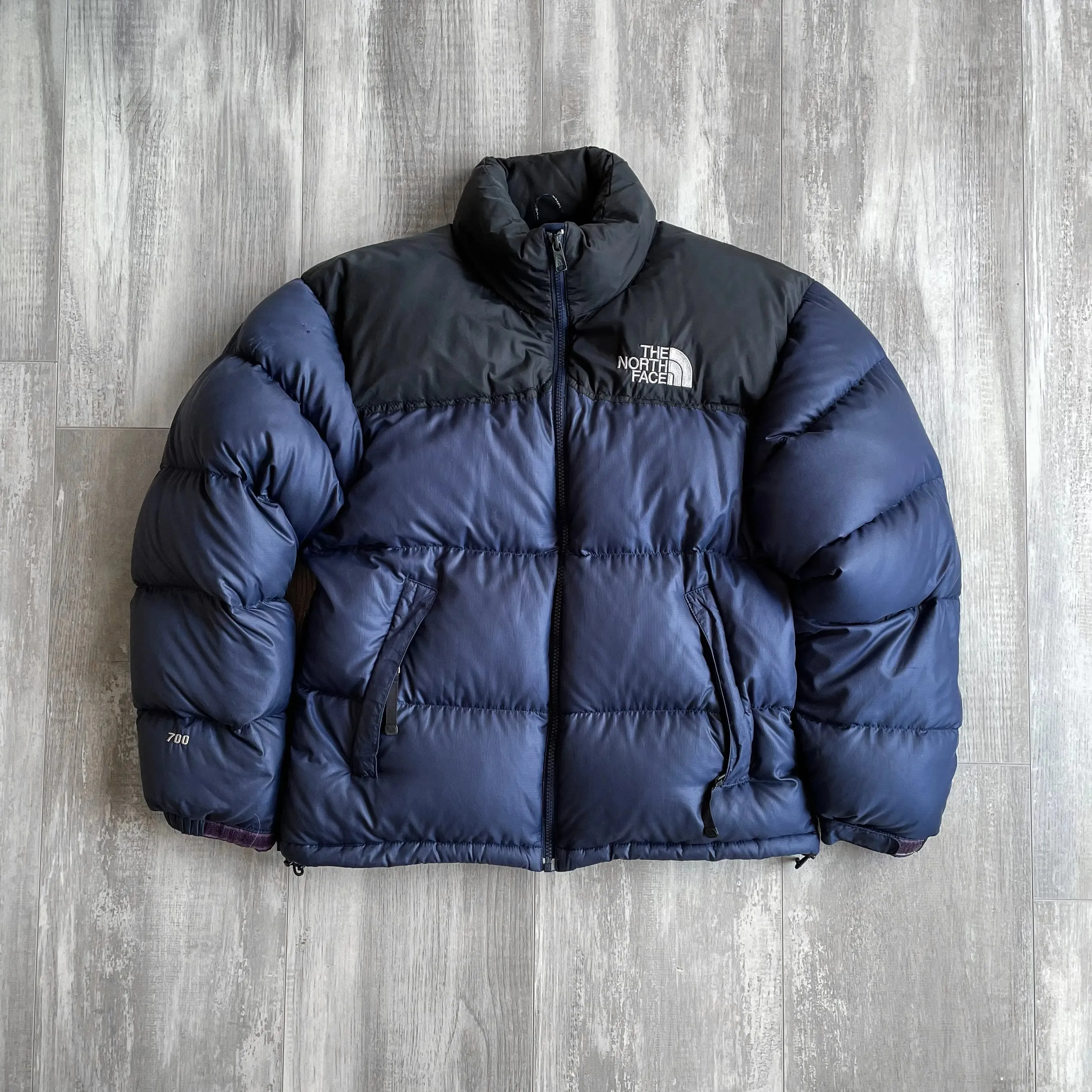 1990s The North Face Nuptse 700 Navy Puffer Jacket - S