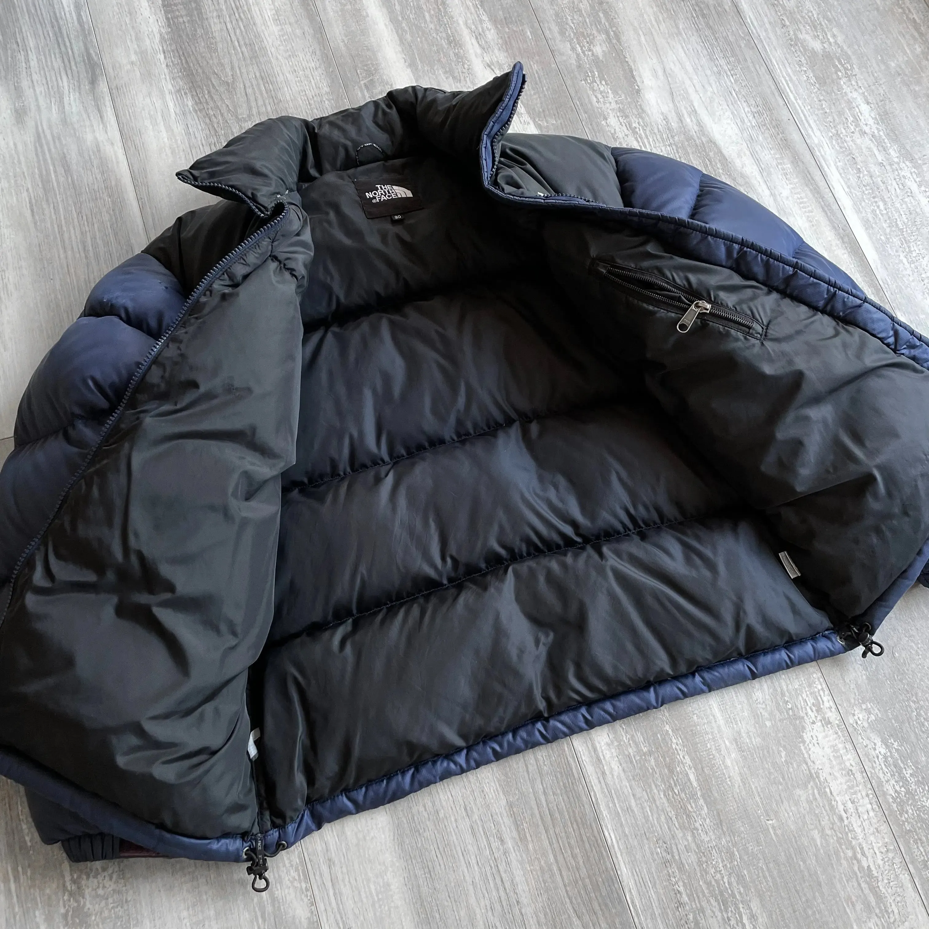 1990s The North Face Nuptse 700 Navy Puffer Jacket - S