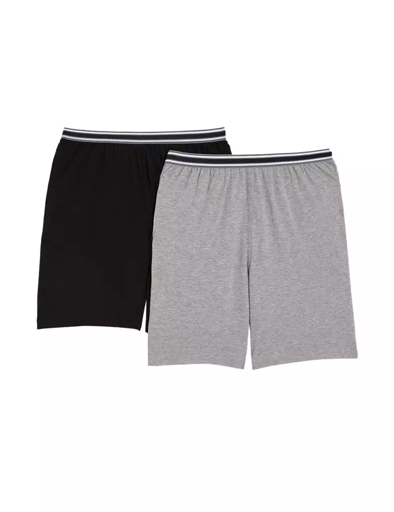 2pk Pure Cotton Pyjama Shorts