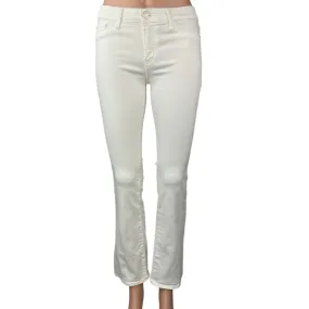 Abercrombie & Fitch Harper White Skinny Boot Mid Rise Stretch Ankle Jean Pants 0