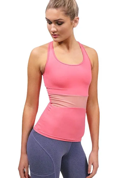 Acai Activewear Fitted Tank Top With Built-In Bra ()