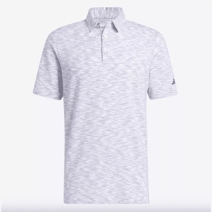 Adidas 2023 Space Dye Golf Men's Polo Shirt - White