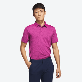 Adidas 2023 Textured Jacquard Men's Polo Shirt - Pink