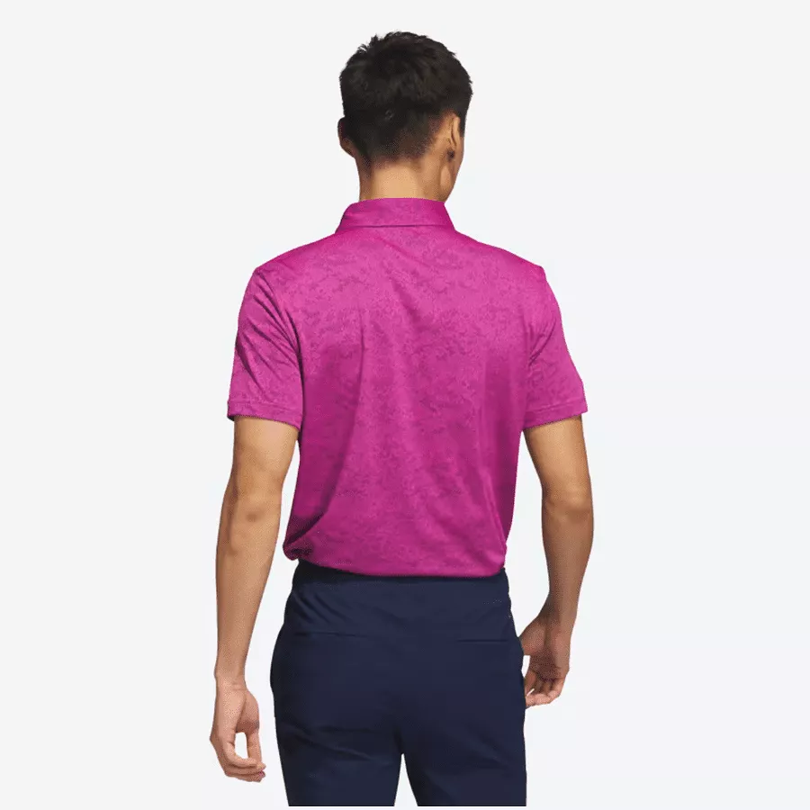 Adidas 2023 Textured Jacquard Men's Polo Shirt - Pink