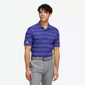 Adidas Two-Color Men's Striped Polo Shirt - Legacy Indigo