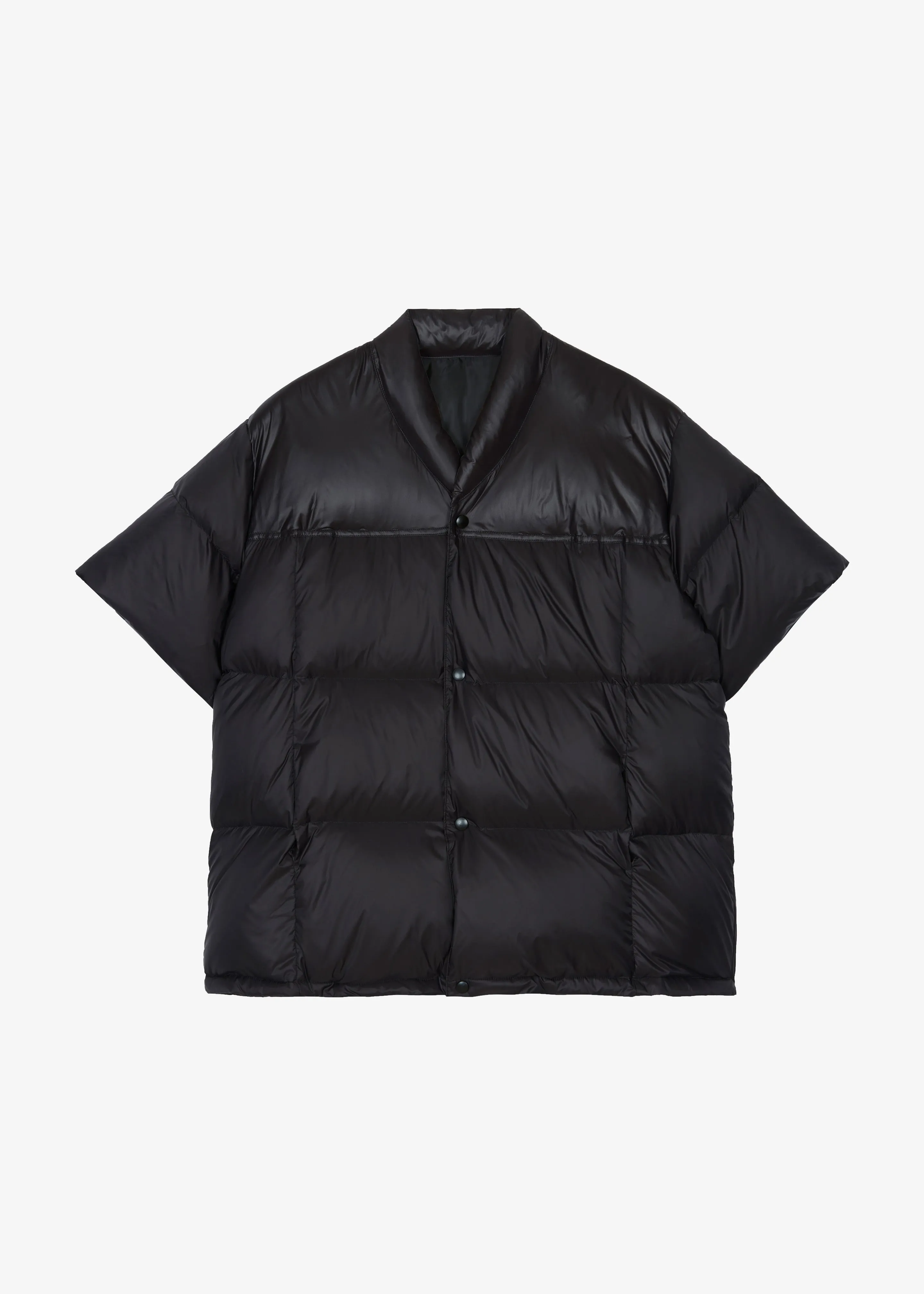 Akron Short Sleeve Puffer Jacket - Dark Brown