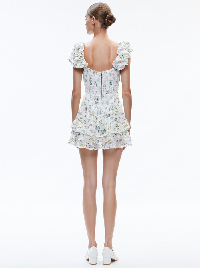 Alice + Olivia - Hartford Smocked Mini Dress - Georgia Floral