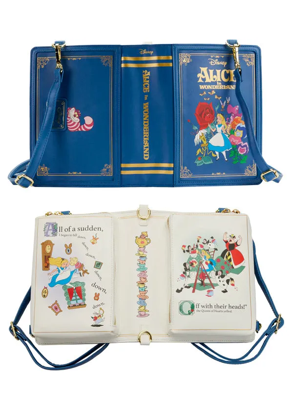 Alice In Wonderland Book Convertible Crossbody Bag