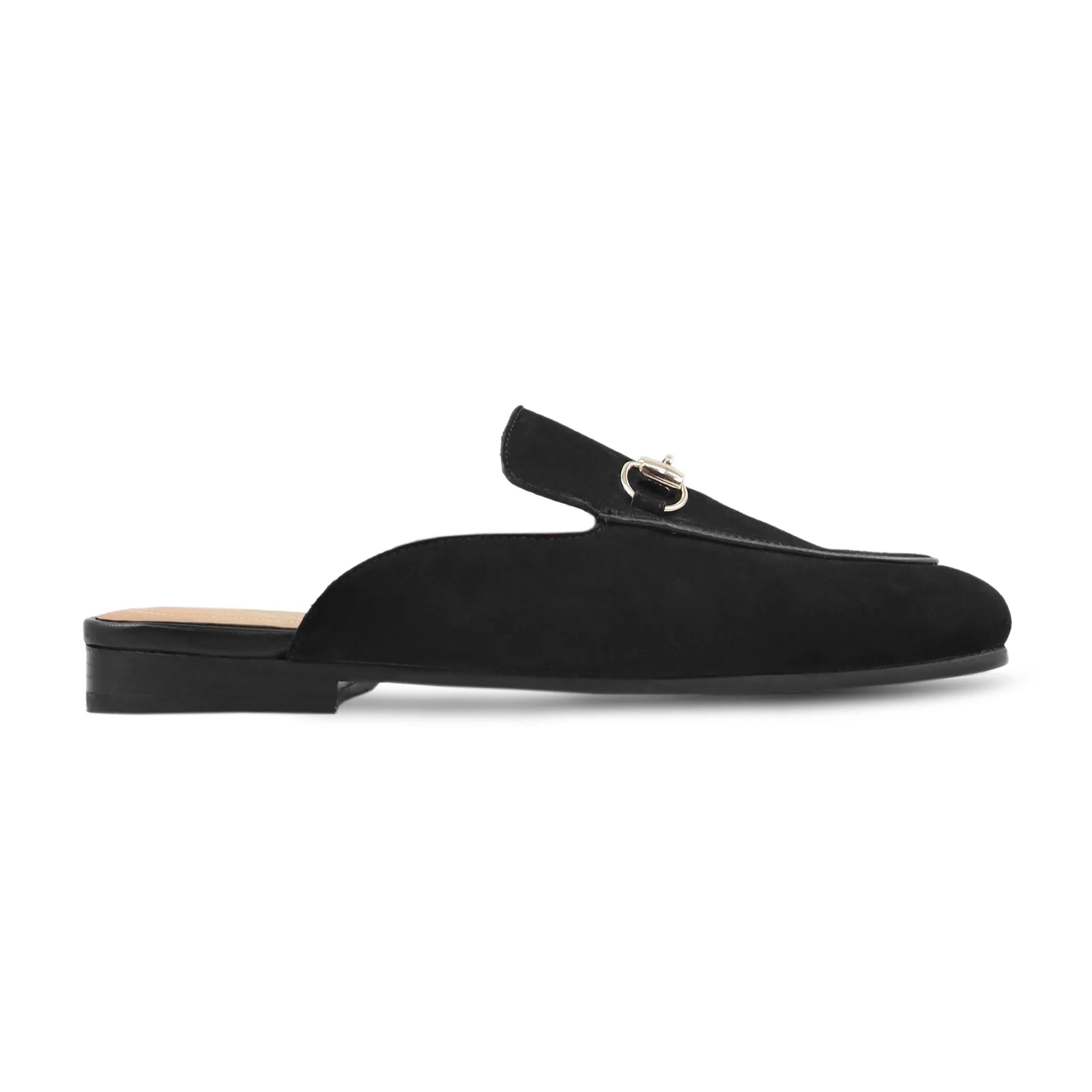 ALIKAE - BLACK KID SUEDE SLIPPER