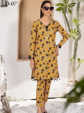 Andaaz by Manizay Prints Slub Khaddar Unstitched 2 Piece Suit D-07