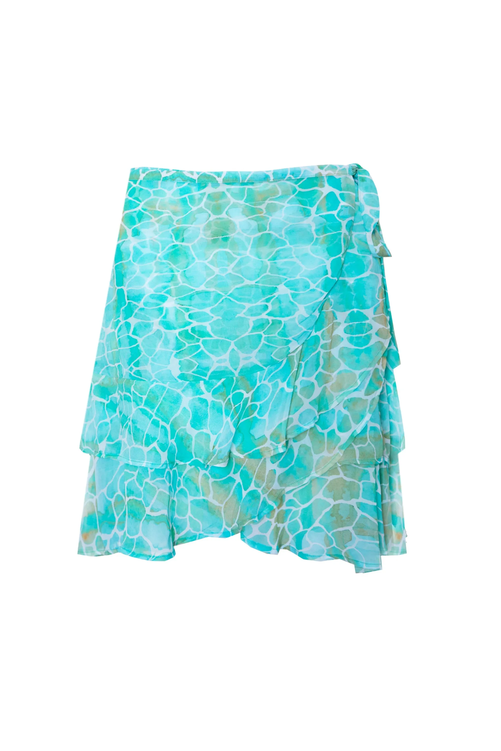 AQUA PEBBLES TAHITI WRAP SKIRT