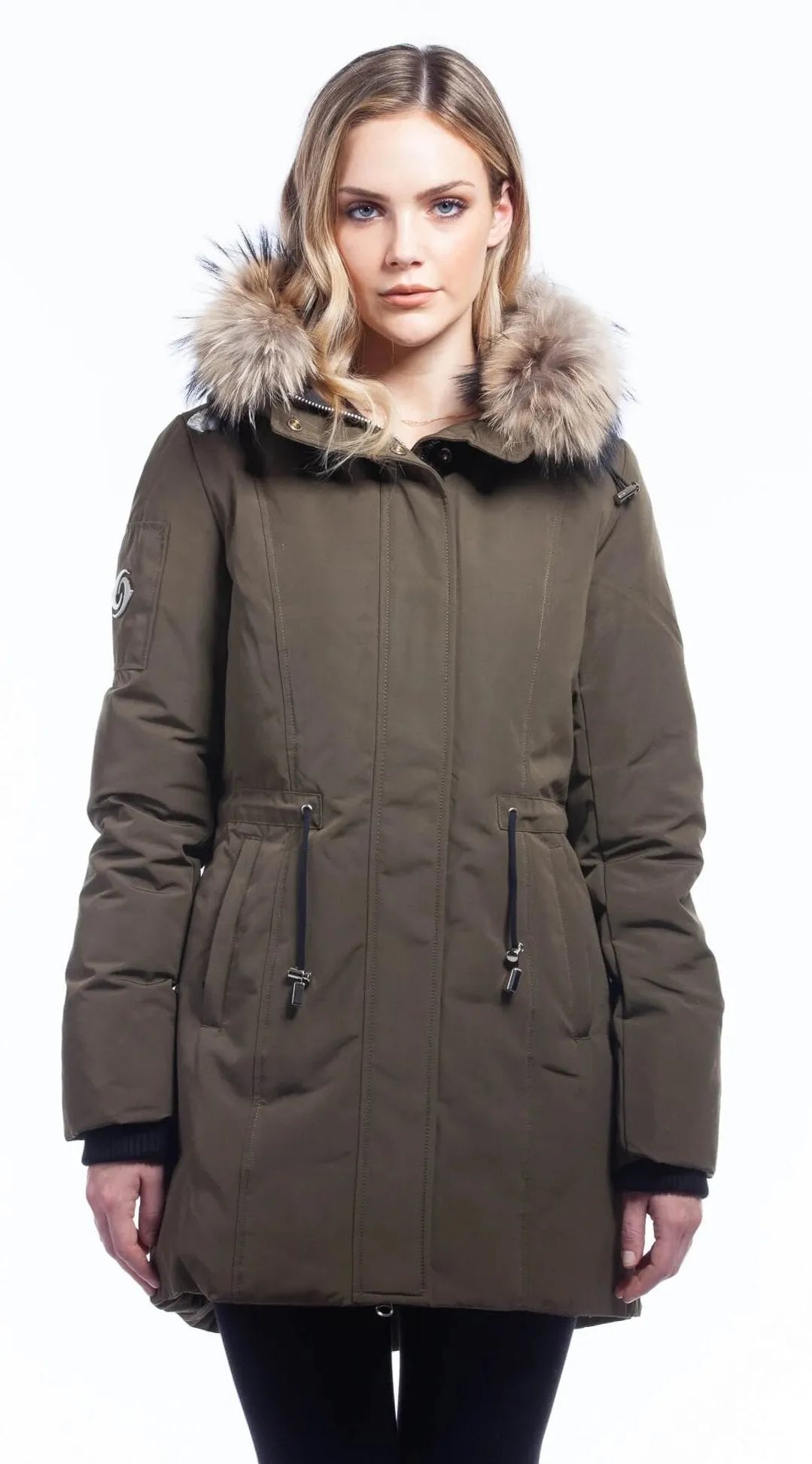 ARCTIC NORTH PARKA FEMME80% Duvet et Vraie FourrureManteau d'hiverNoir - Army - Bleu |ARCTIC NORTH PARKA80% Down with Genuine Fu