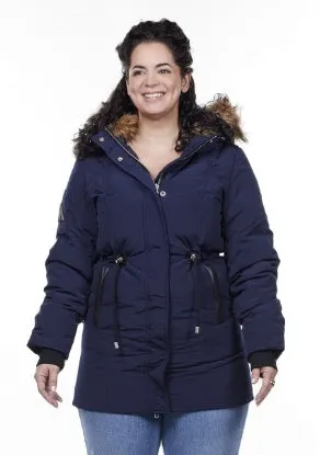 ARCTIC NORTH PARKA FEMME80% Duvet et Vraie FourrureManteau d'hiverNoir - Army - Bleu |ARCTIC NORTH PARKA80% Down with Genuine Fu