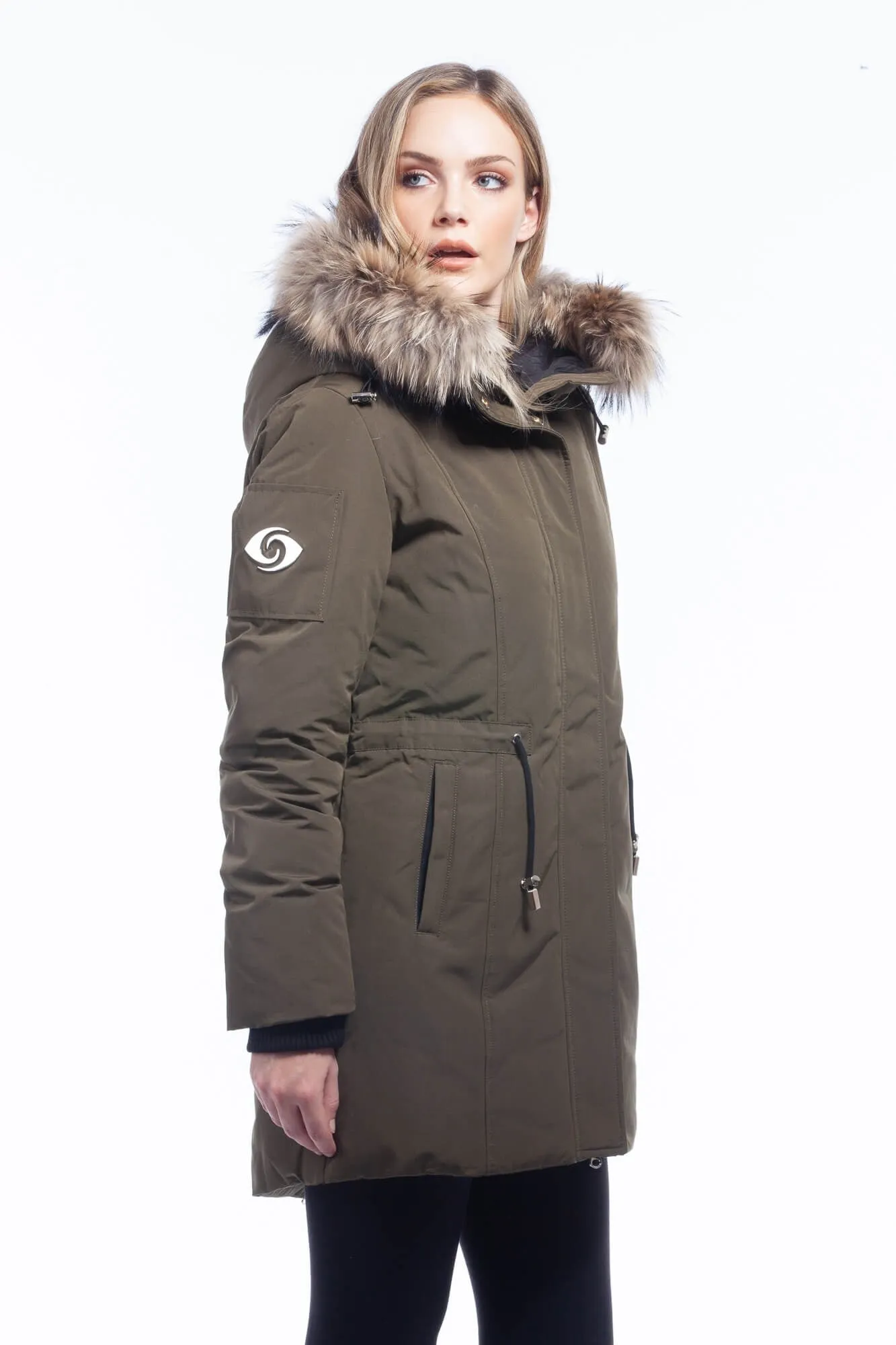 ARCTIC NORTH PARKA FEMME80% Duvet et Vraie FourrureManteau d'hiverNoir - Army - Bleu |ARCTIC NORTH PARKA80% Down with Genuine Fu