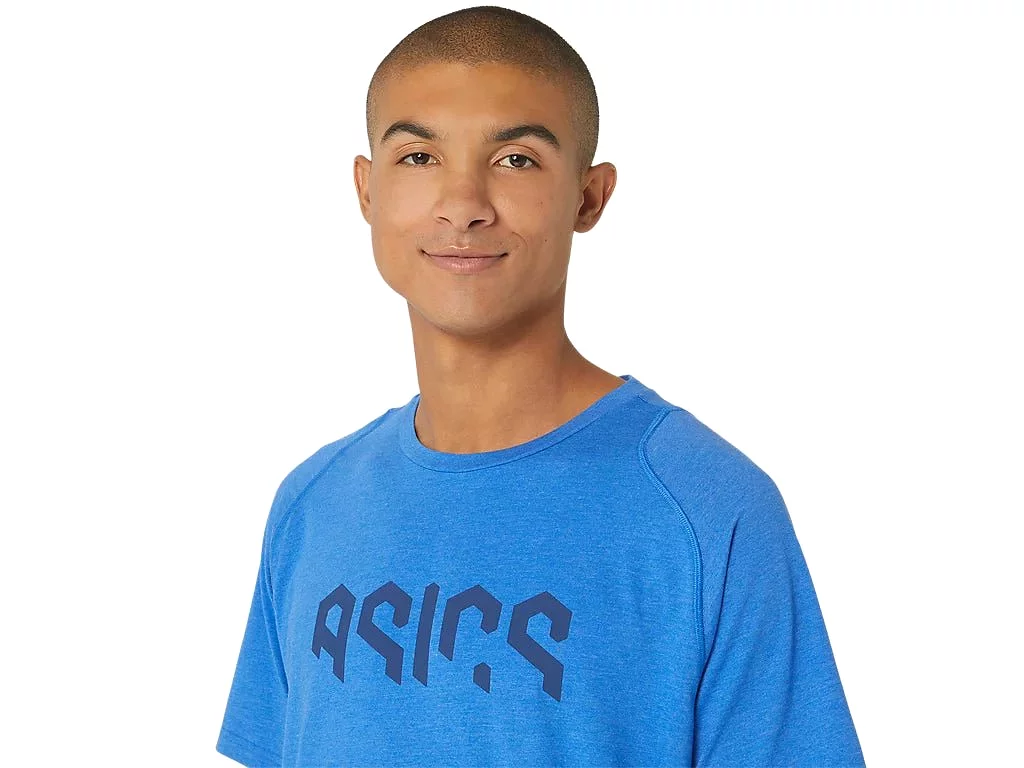 ASICS MEN'S GRAPHIC BLUE TEE