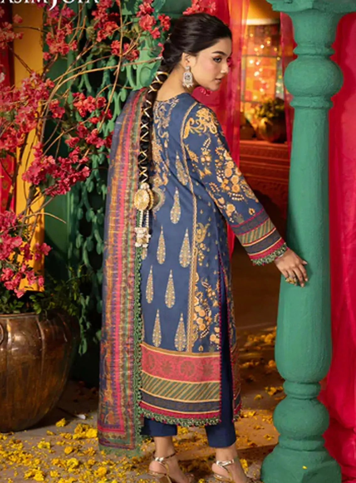 Asra By Asim Jofa Eid Festive Jacquard 3 Piece Unstitched Suit AJ24AE AJRA-03