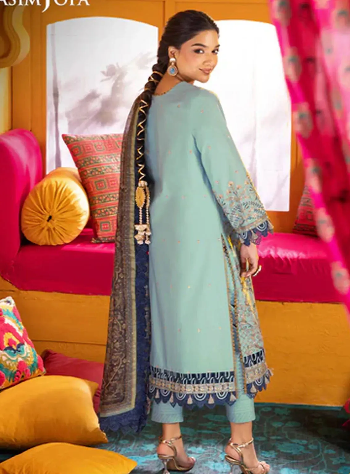 Asra By Asim Jofa Eid Festive Lawn 3 Piece Unstitched Suit AJ24AE AJRA-12