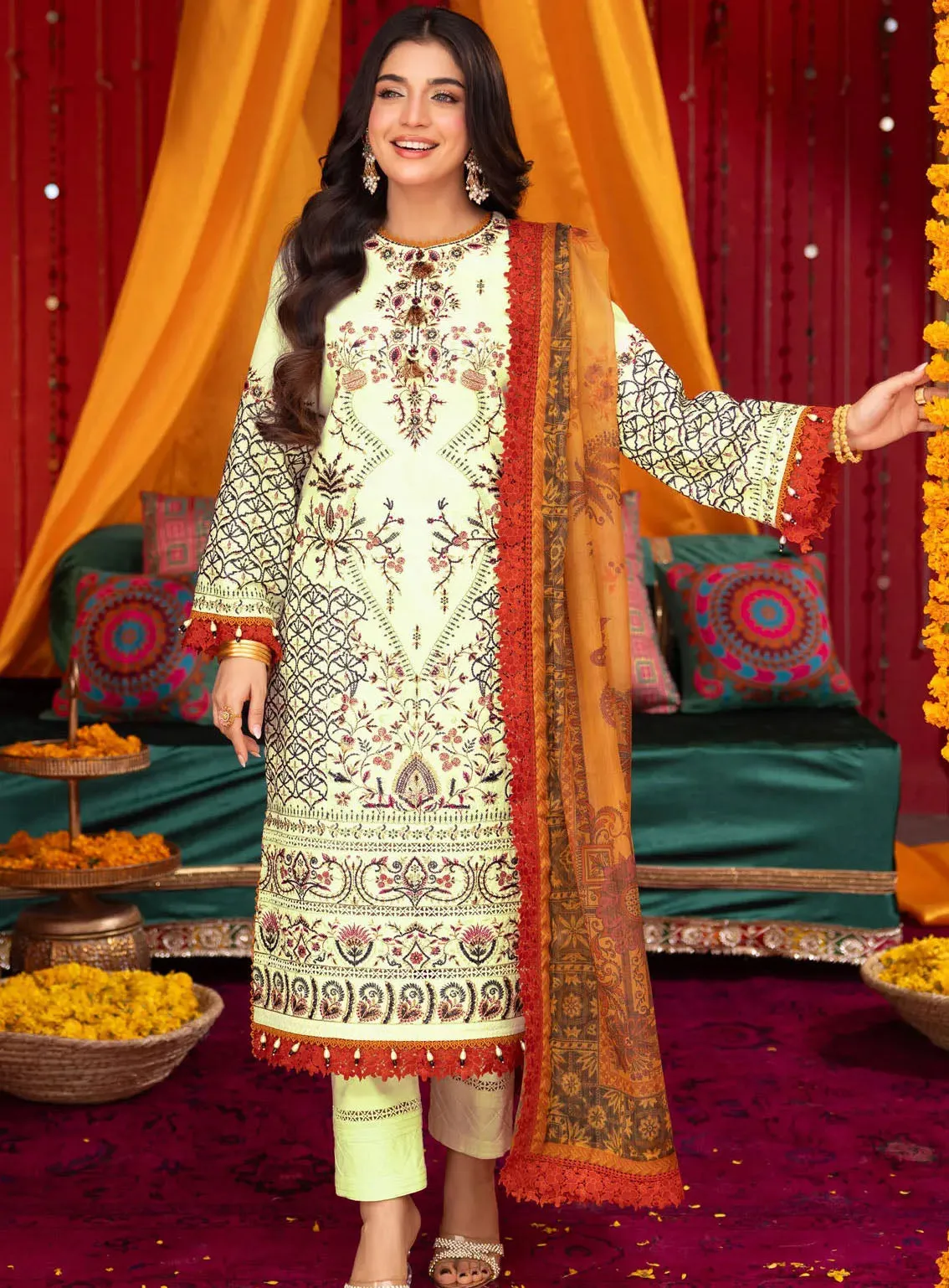 Asra By Asim Jofa Eid Festive Lawn 3 Piece Unstitched Suit AJ24AE AJRA-15