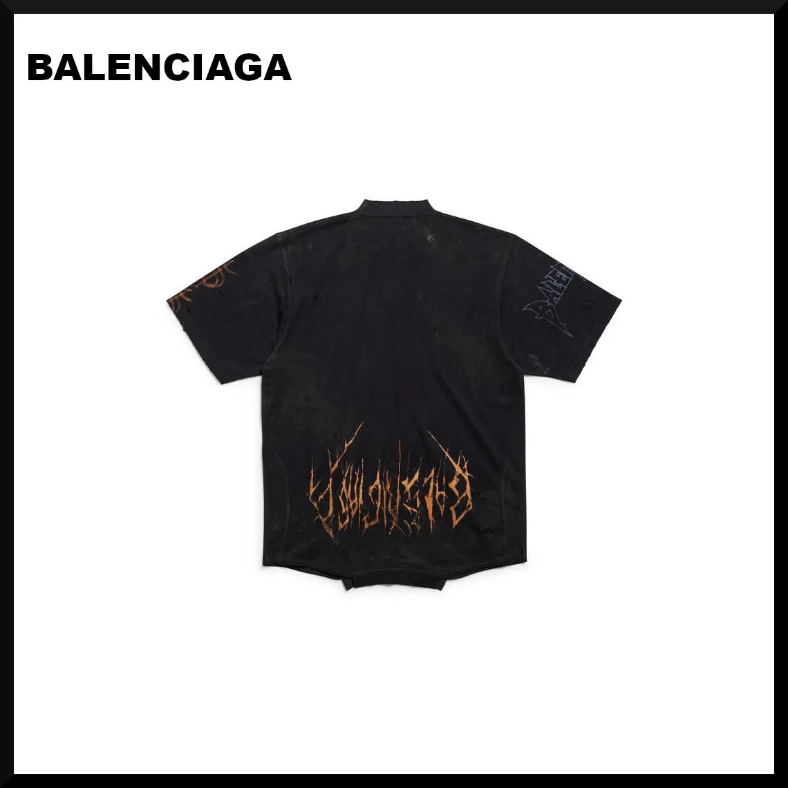 BALENCIAGA  |Cotton Short Sleeves Luxury T-Shirts