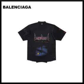 BALENCIAGA  |Cotton Short Sleeves Luxury T-Shirts