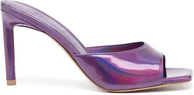 BETTINA VERMILLON Jane iridescent mules Purple