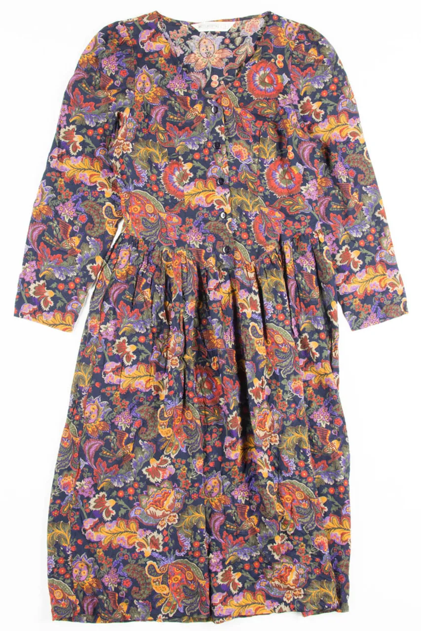 Bird Floral Vintage House Dress