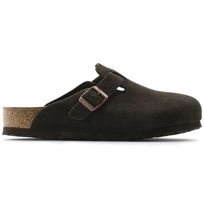 Birkenstock Boston Soft Footbed - Mocha Suede