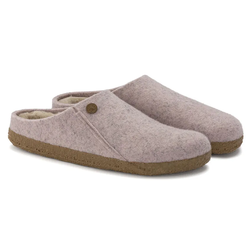 Birkenstock Women’s Zermatt Shearling Clog Slippers-Light Rose