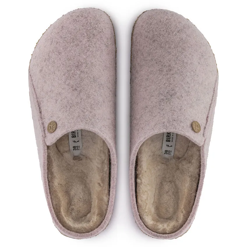 Birkenstock Women’s Zermatt Shearling Clog Slippers-Light Rose