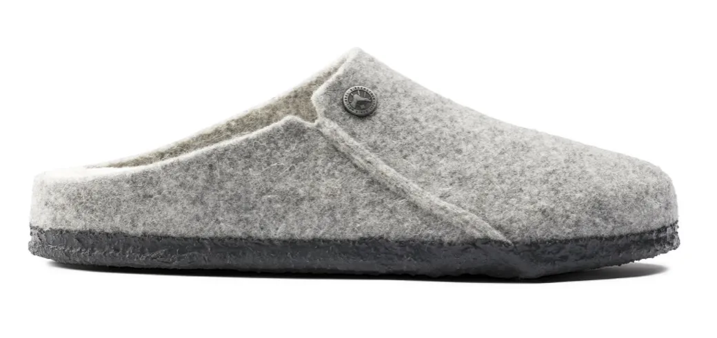 Birkenstock Womens Zermatt Slippers Wool Felt- Light Gray