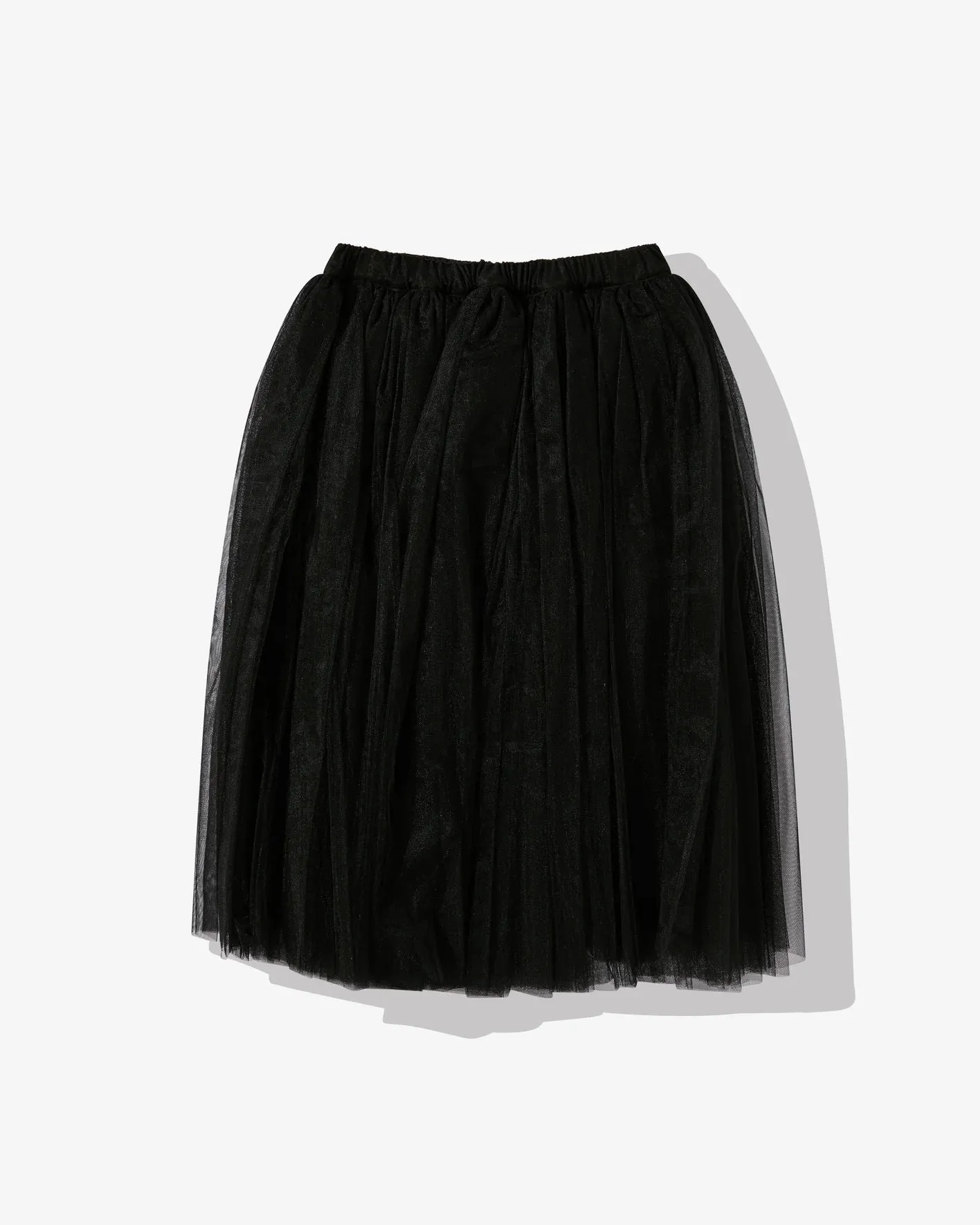 BLACK Comme des Garons Tulle Mid Length Skirt (Black)