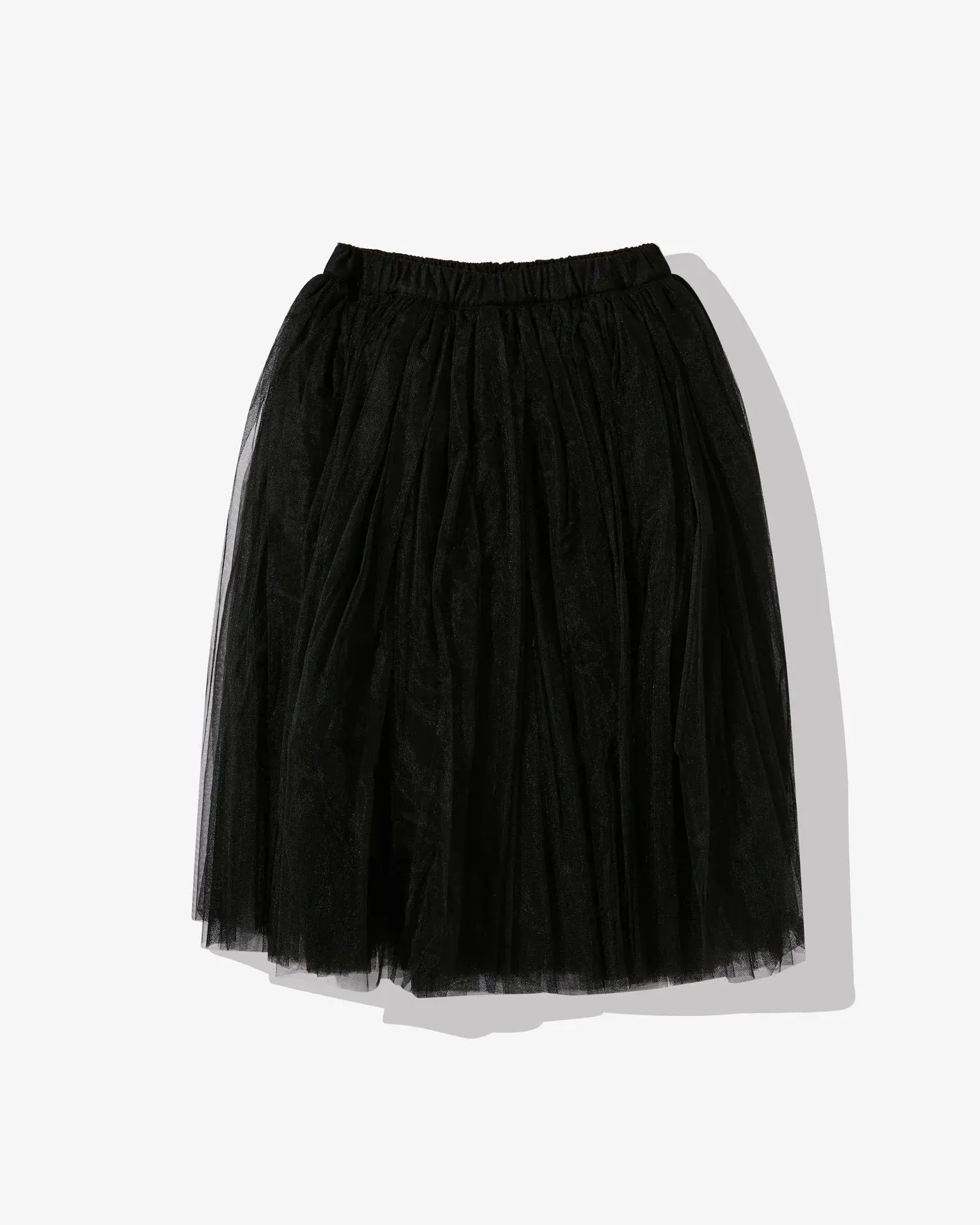 BLACK Comme des Garons Tulle Mid Length Skirt (Black)