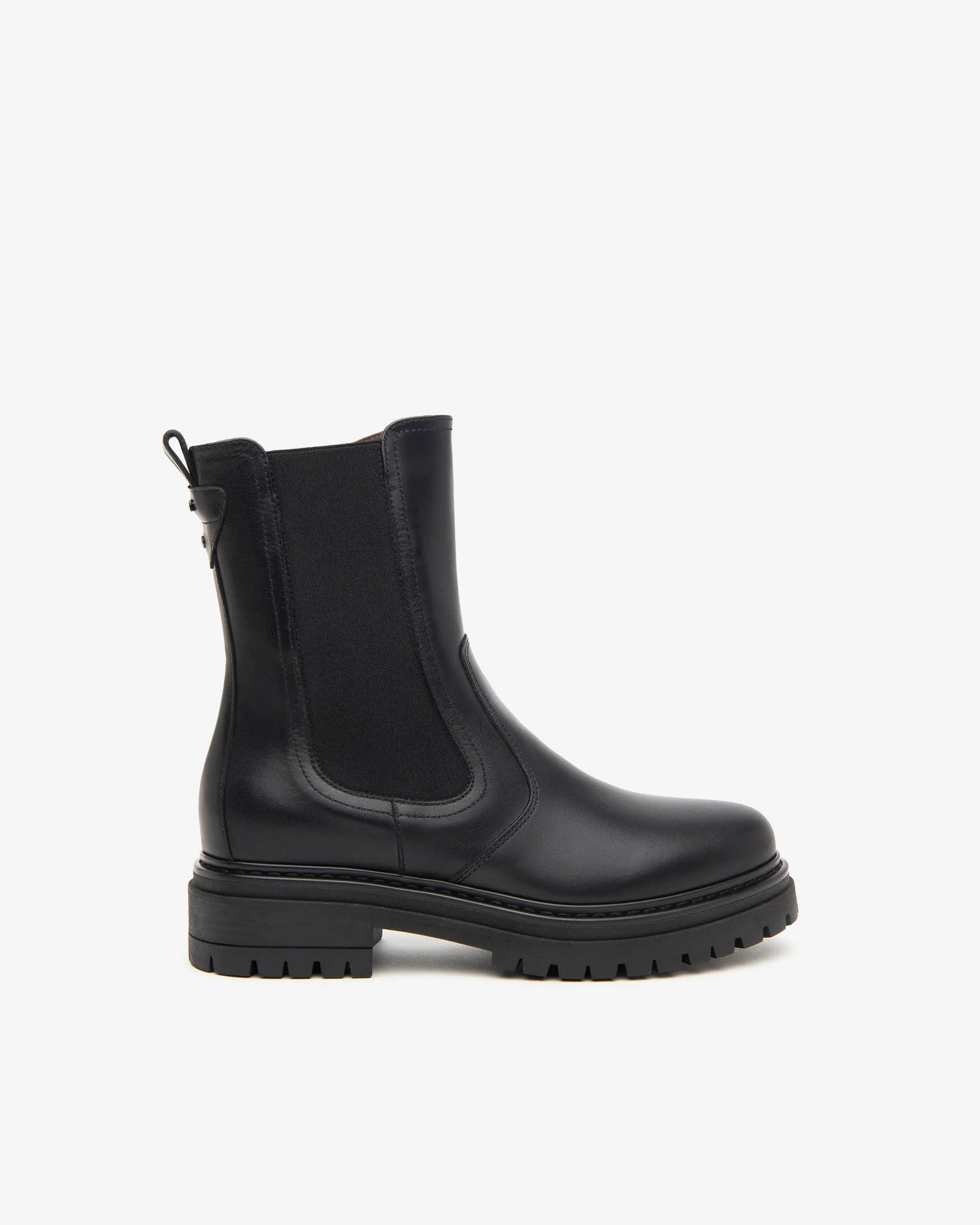 BLACK LEATHER CHELSEA BOOT - NERO GIARDINI