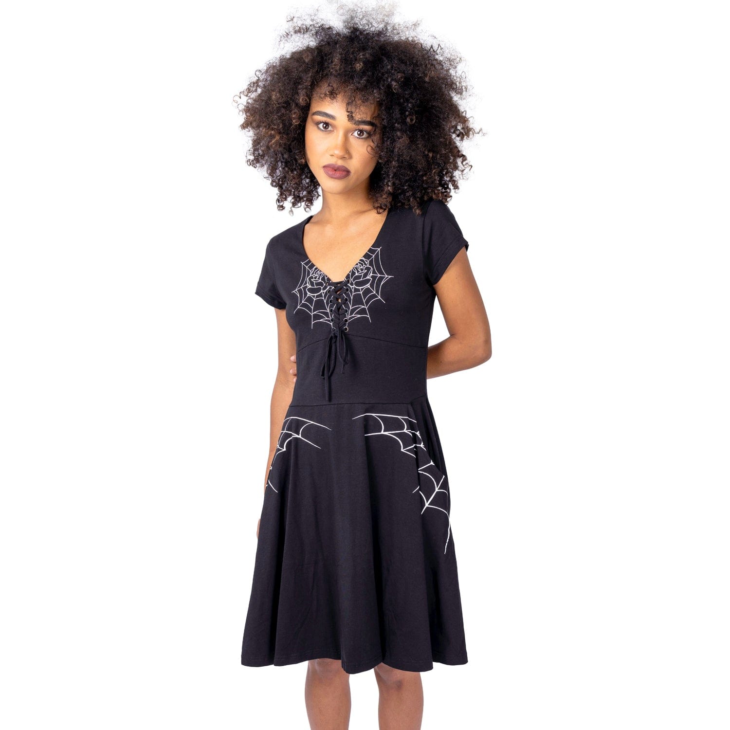 BLACK WIDOW DRESS - BLACK