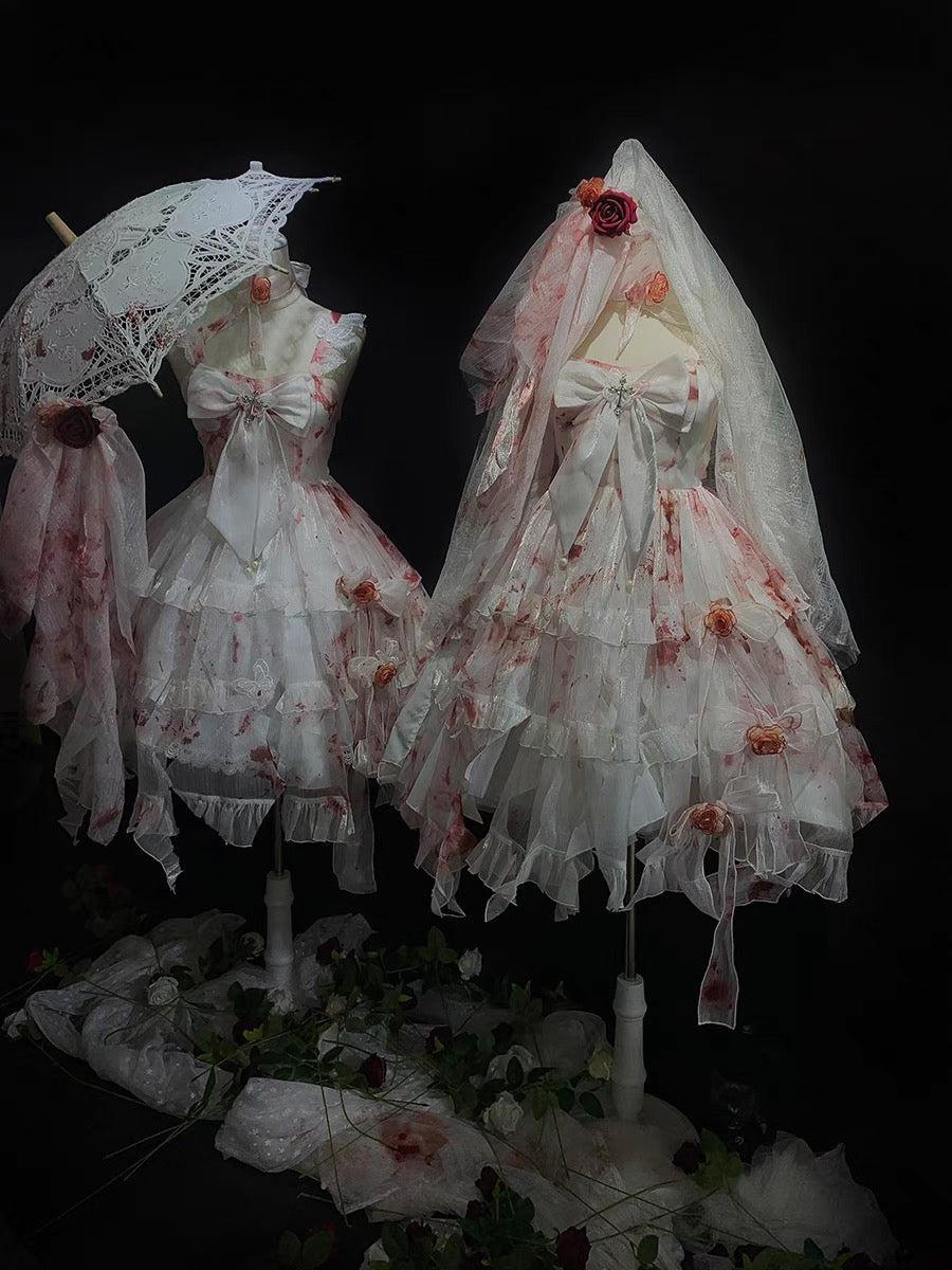 bloody rose goth lolita dress