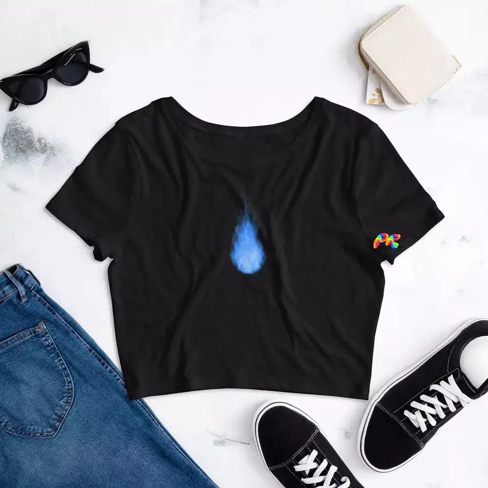 Blue Flame Women’s Crop T-Shirt