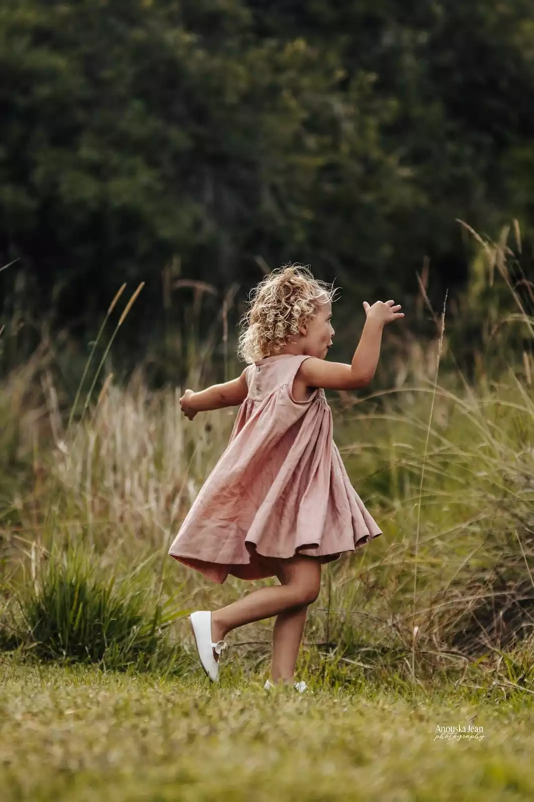 Blue Goose Annie - Smocked Linen Sleeveless Dress