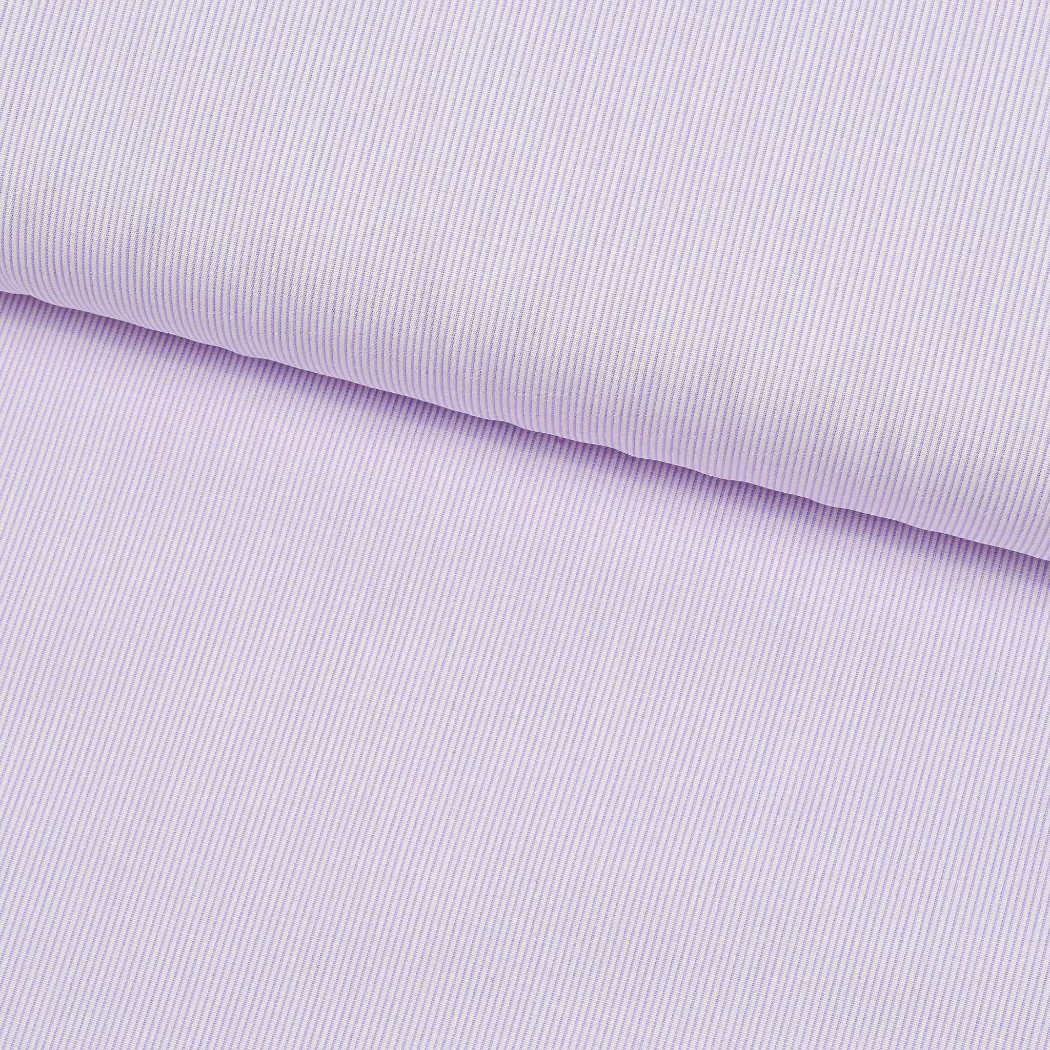 Boeing Fine Stripe Pale Violet Poplin Cotton Shirt