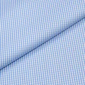 Boeing Popeline Blue Gingham Cotton Shirt