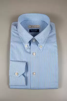 Boeing Popeline Blue Stripes Cotton Shirt