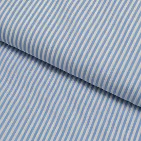 Breath Melange Zephir Blue Stripes Shirt, MTO