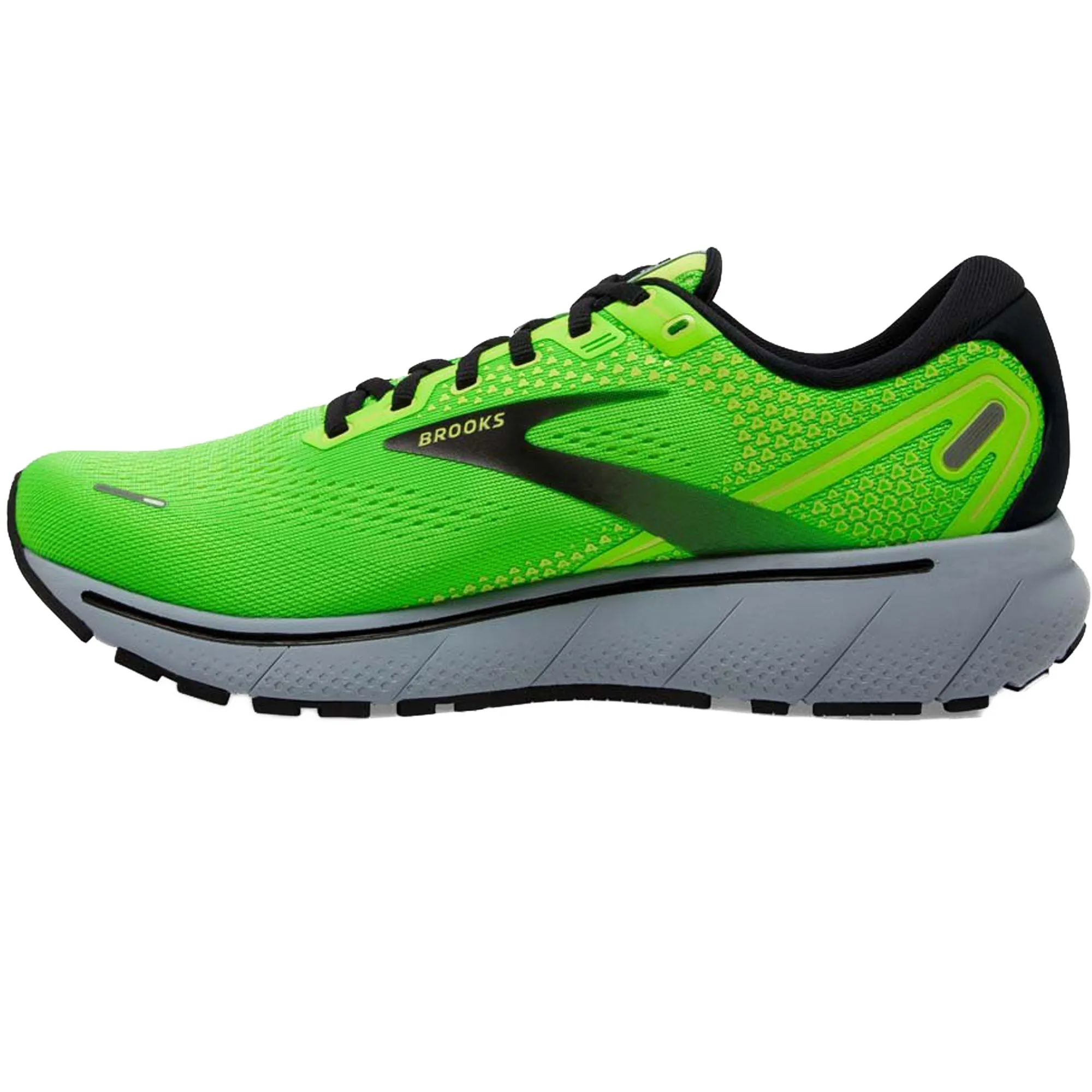 Brooks Men's 110369 310 Ghost 14 Green Gecko Blue Black Cushion Neutral Running Shoes