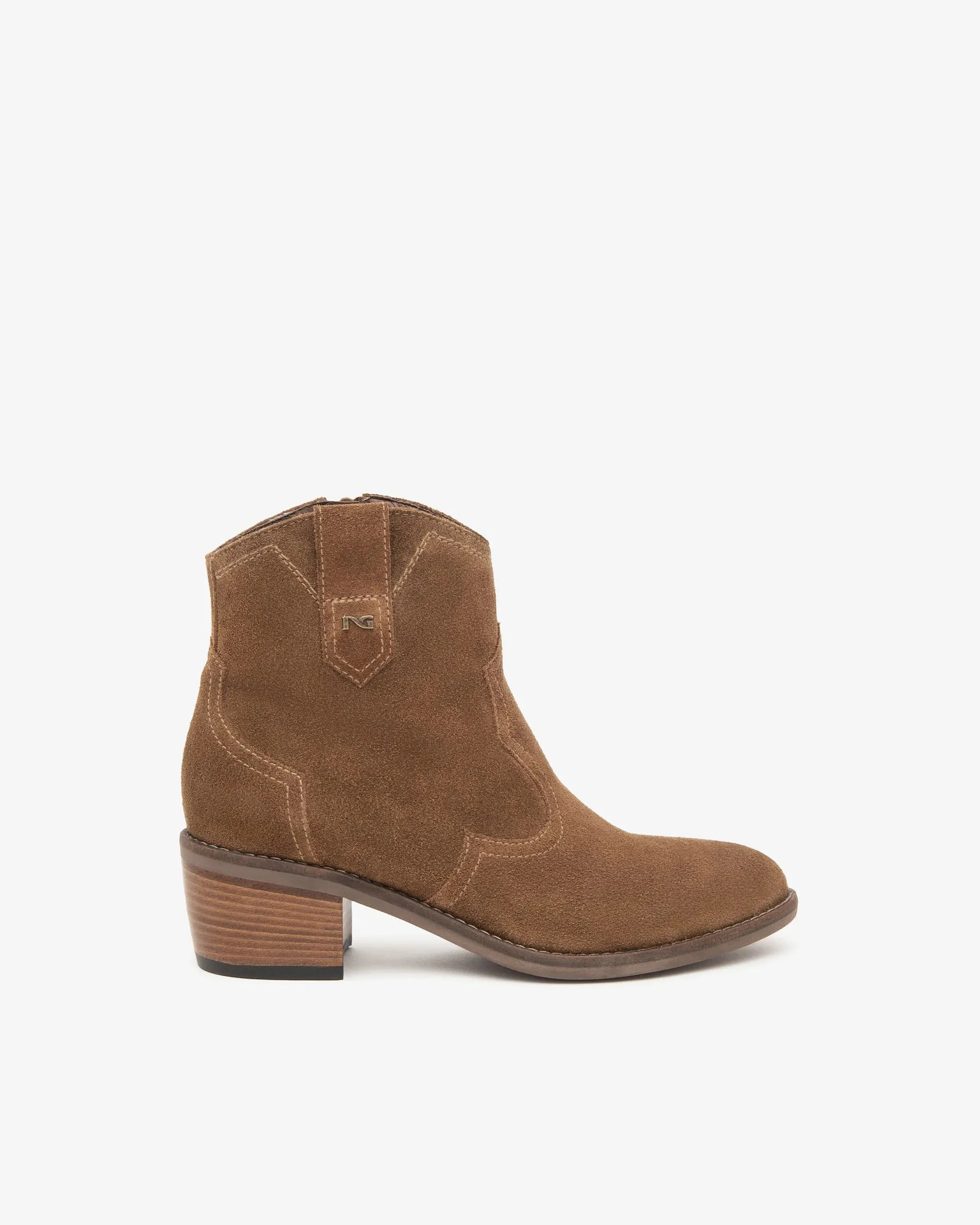 BROWN SUEDE ANKLE BOOT - NEROGIARDINI