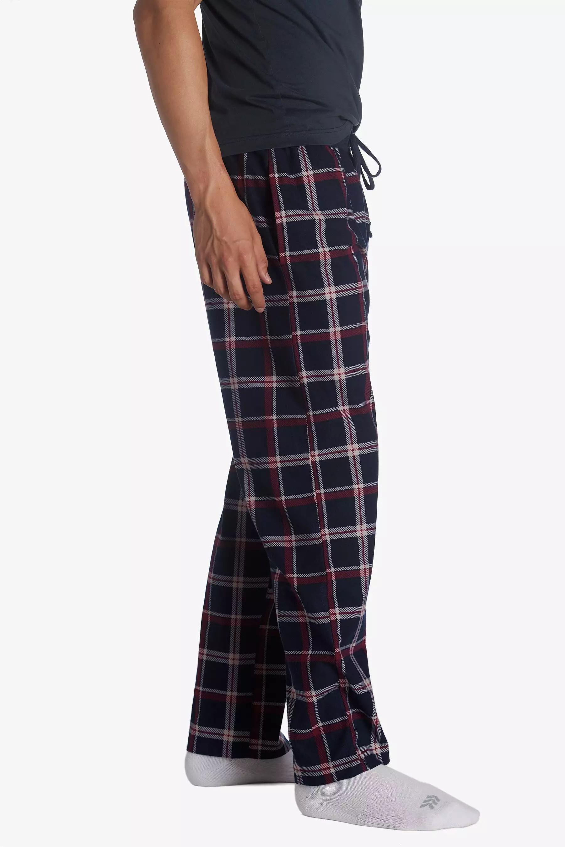 Brushed Flannel Drawcord Waist Lounge Pant