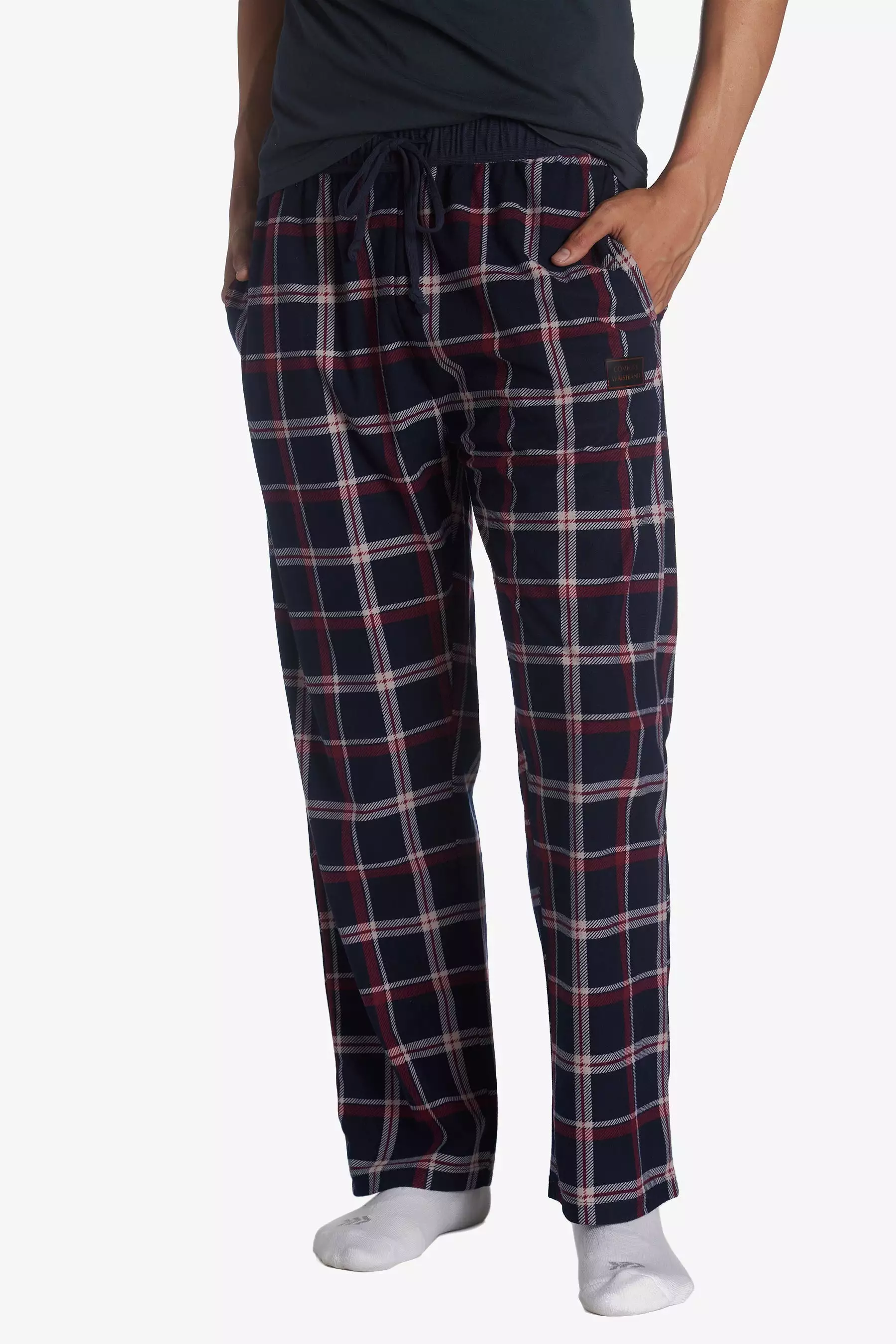 Brushed Flannel Drawcord Waist Lounge Pant