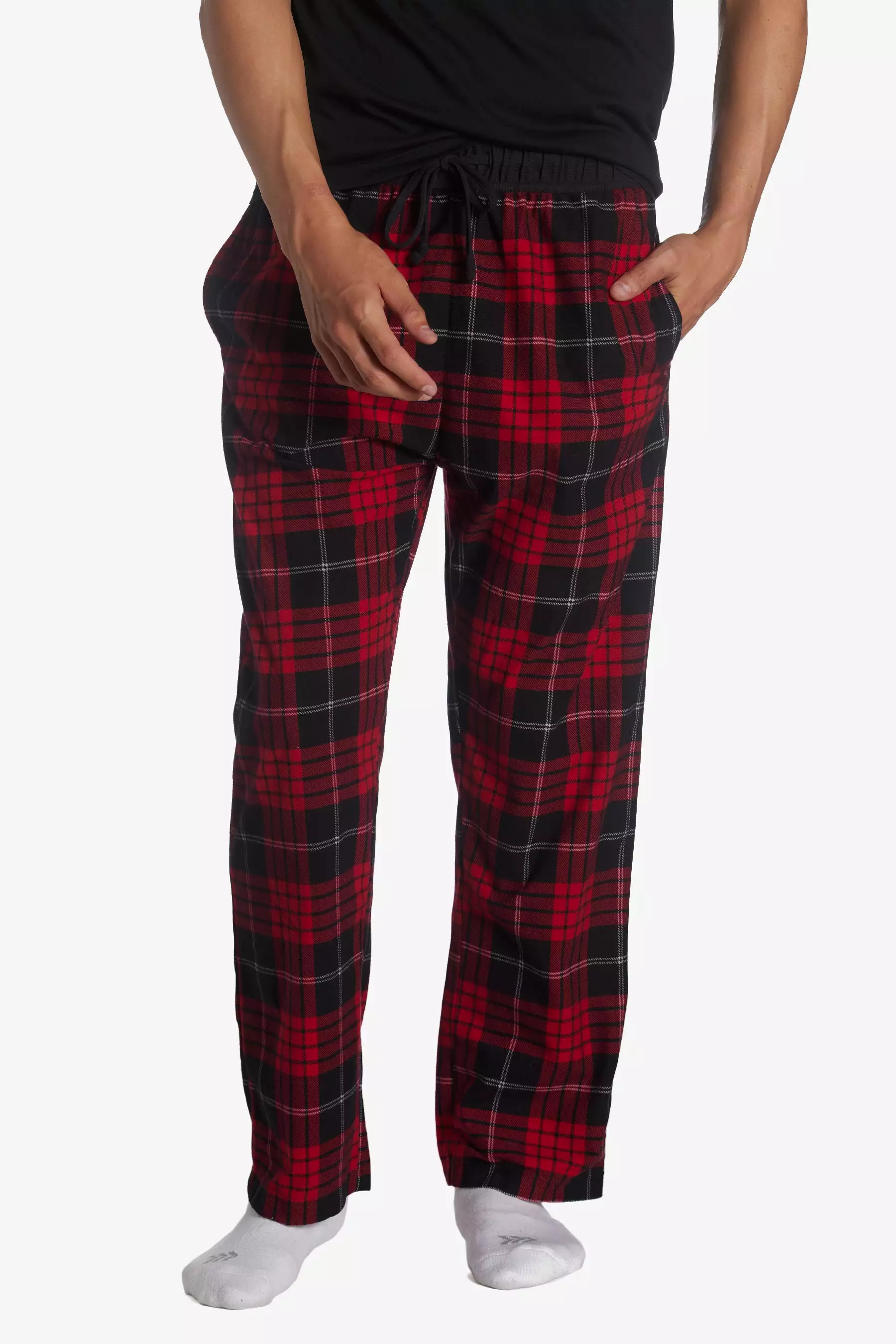 Brushed Flannel Drawcord Waist Lounge Pant